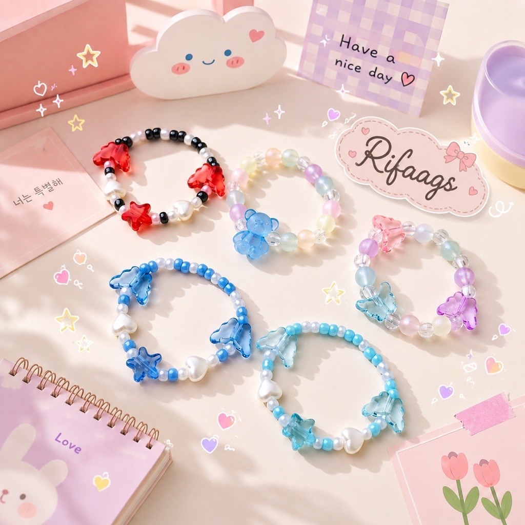 Beads Bracelet korea/Gelang Manik korea model lucu / GELANG MANIK ANAK PREMPUAN | GELANG MANIK KOREA