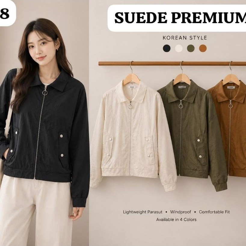 jacket blazer suede DEFISH bahan suede premium