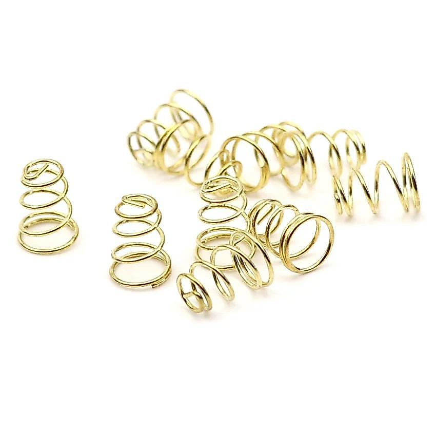 5pcs Spring With Copper Plating for LED Flashlight Tor Y Driver Circuit Board Battery Contact Golden