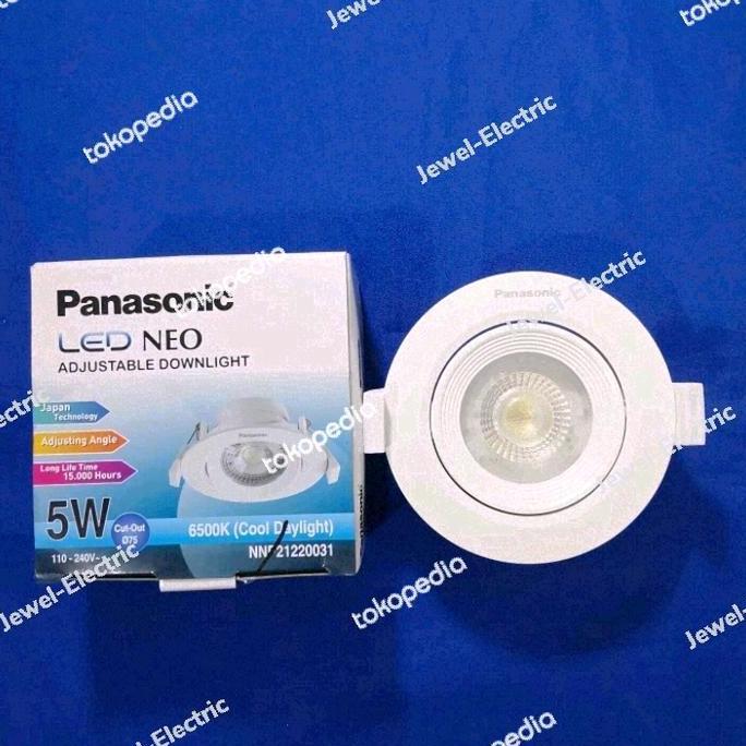 Lampu Downlight Spot Sorot LED 5 Watt Neo Adjustable Panasonic