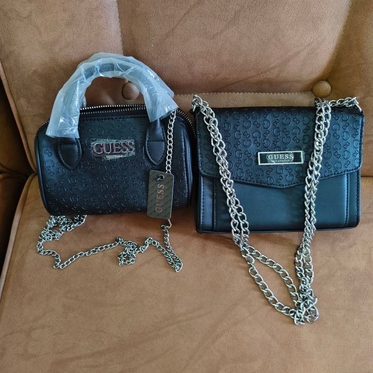SALE AMBYAR Guess Sling shoulder mini bag black (2)