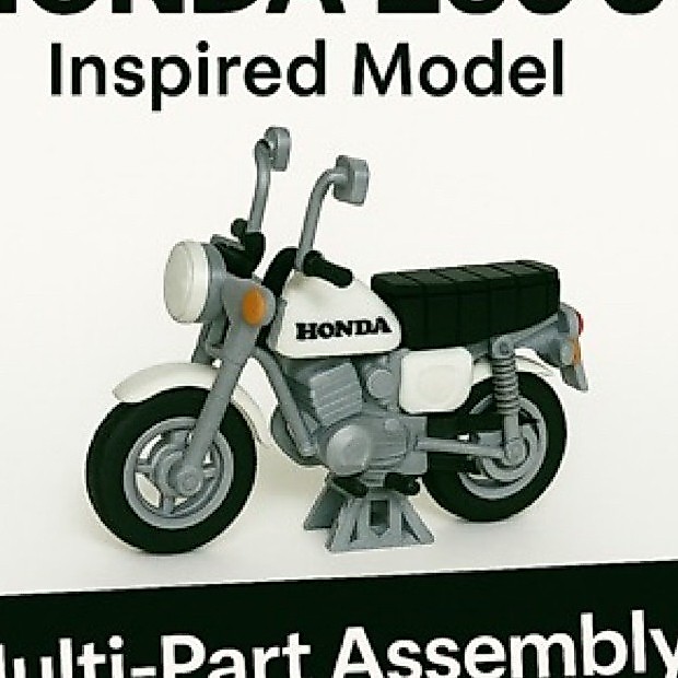 Miniatur Motor Honda Monkey 3D Print Kit - Diecast Model Rakit Bahan PETG Premium - Pajangan Meja Ho