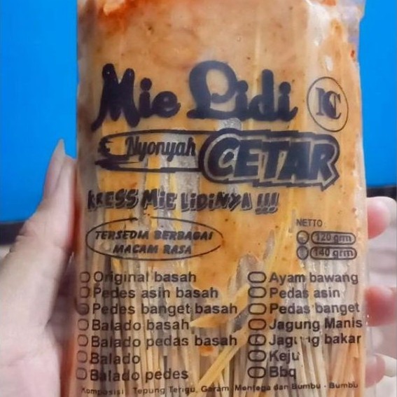 Milidi CETAR Bumbu Basah 100gr/Milidi cetar/Milidi jadul/Mie lidi viral/Mie lidi enak/mie lidi murah