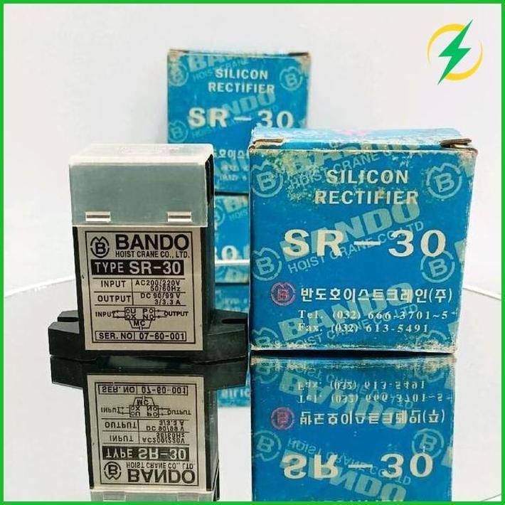 Bando Sr-30 Silicon Rectifier Ac 220V Output Dc 90/99V 3/3.3A Premium