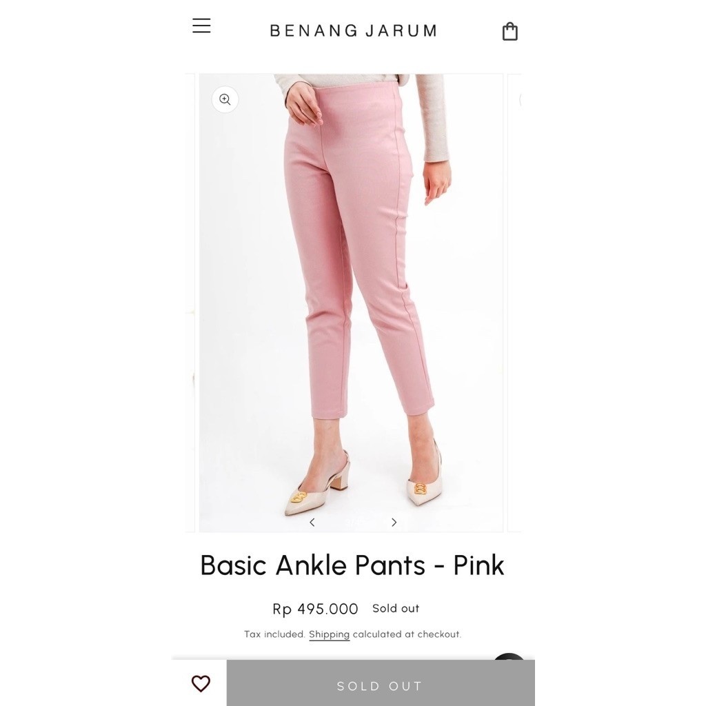 Benang jarum basic ankle pants