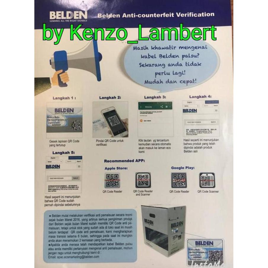 Inti- Kabel Cctv Rg59 Belden 100Meter / Belden Cctv / Rg 59