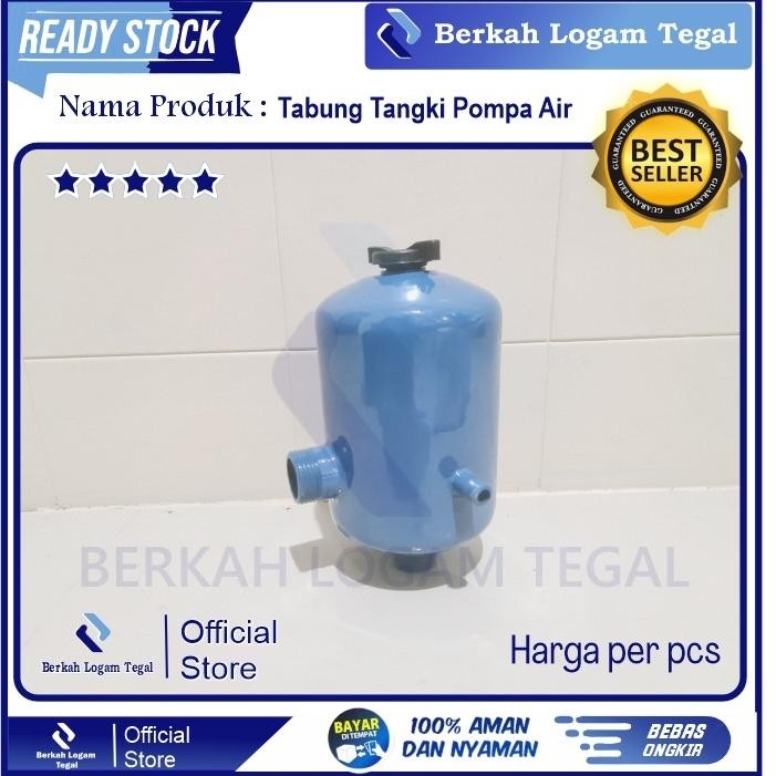 Tabung Tangki Pompa Air Otomatis Plat Besi Kuat Awet