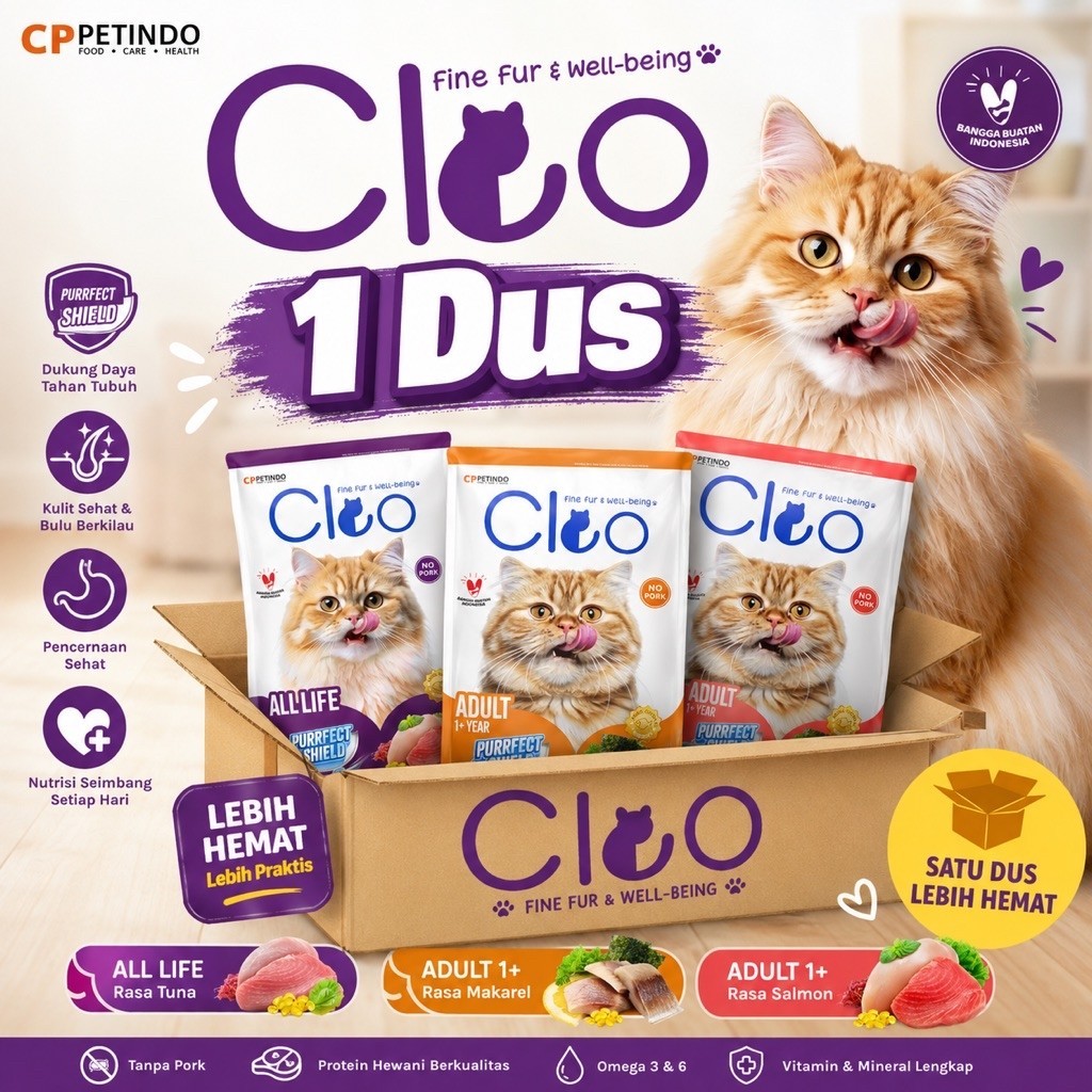 Makanan Kucing Cleo 1 Dus