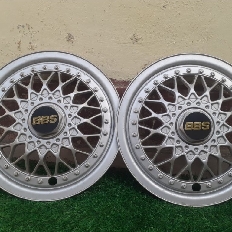 wheldop dop BBS RS mesh silver Ring 15  SATU SET 4 PCS SECOND ORIGINAL