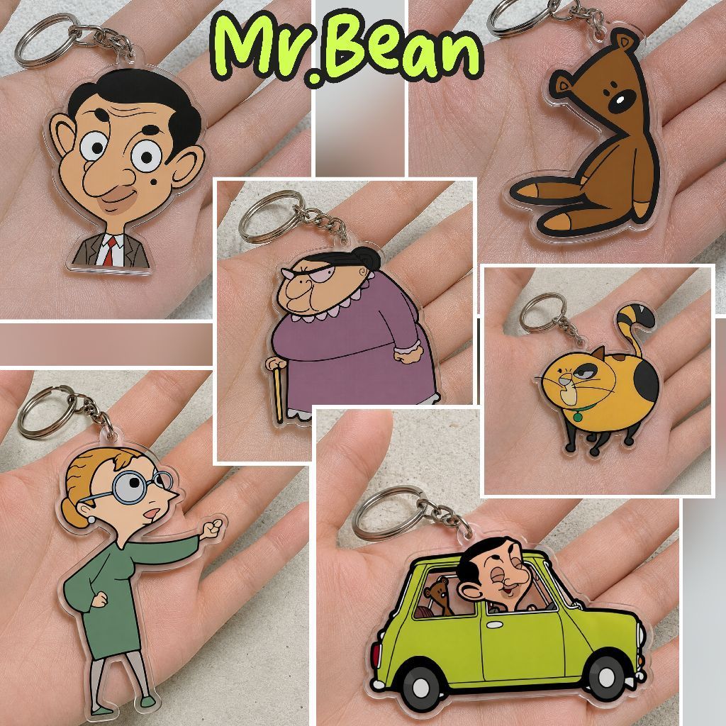 gantungan kunci Mr.Bean Mister Bean cartoon keychain mr.bean
