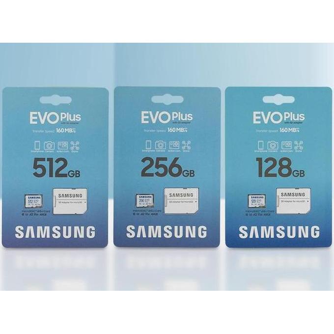 TERBARU - Samsung Evo Plus Micro SD / MicroSD Card 128Gb / 256Gb / 512Gb / 1TB 160MBps