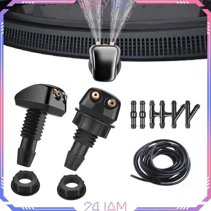 SAMBINAKA Nozzle Air Wiper Set Selang Wiper Mobil Adjustable Nozzle Wiper Universal Semprotan Wiper 