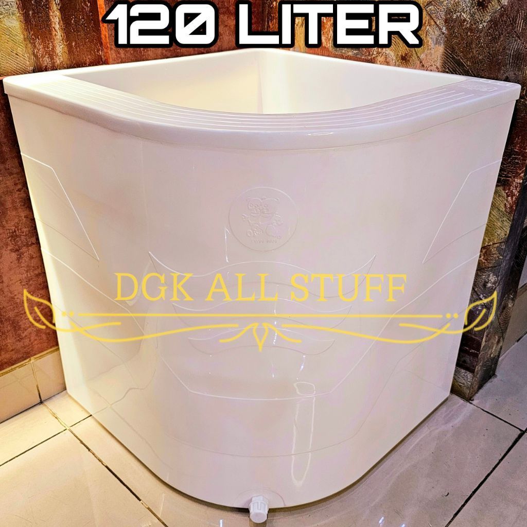 Bak Ember Tempat Air Sudut Oval Petak Kamar Mandi Toilet WC PVC Plastik Jumbo Besar 120L 120 L 120 L
