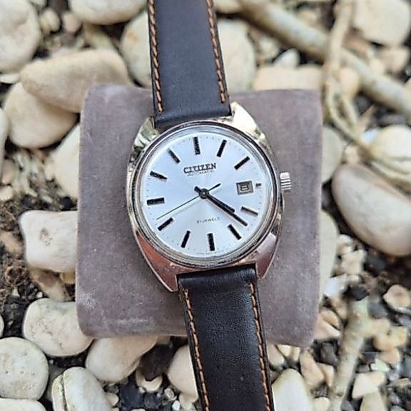 jam tangan vintage Citizen Automatic 21 Jewels Silver Sunburst Dial Caliber 6000 automatic
