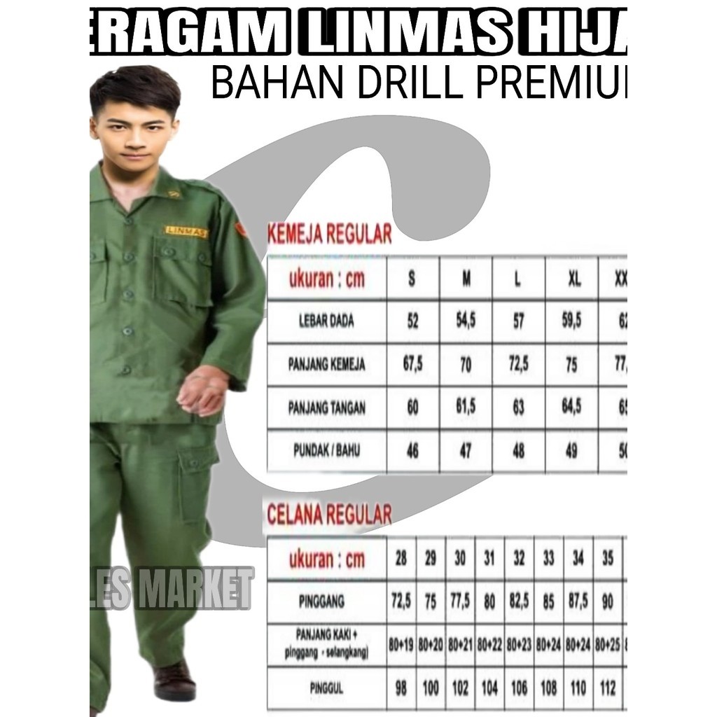 SETELAN SERAGAM LINMAS HIJAU - SETELAN LINMAS SERAGAM HIJAU - SETELAN HIJAU SERAGAM LINMAS