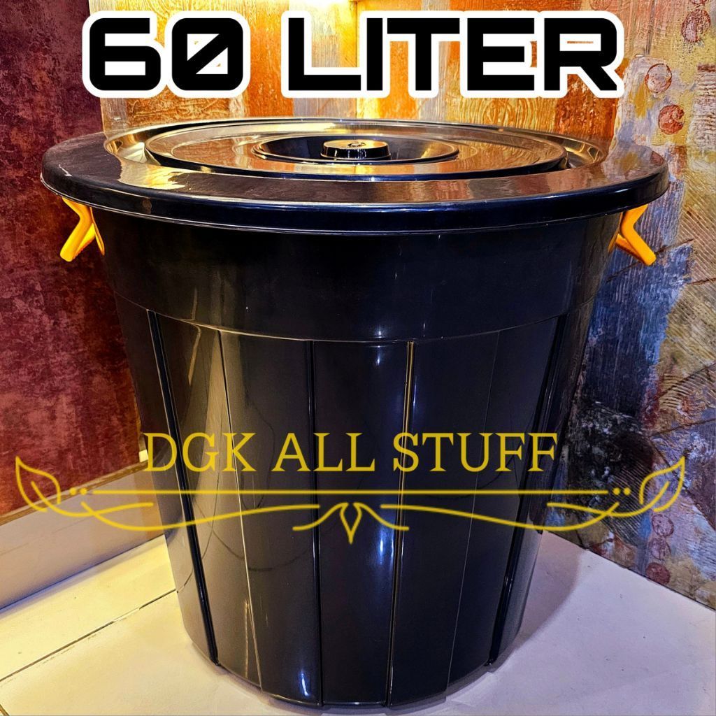 Tong Gentong Ember Bak Bertutup Tutup Air Sampah Outdoor Luar Rumah Ruangan Kamar Mandi Toilet WC Se