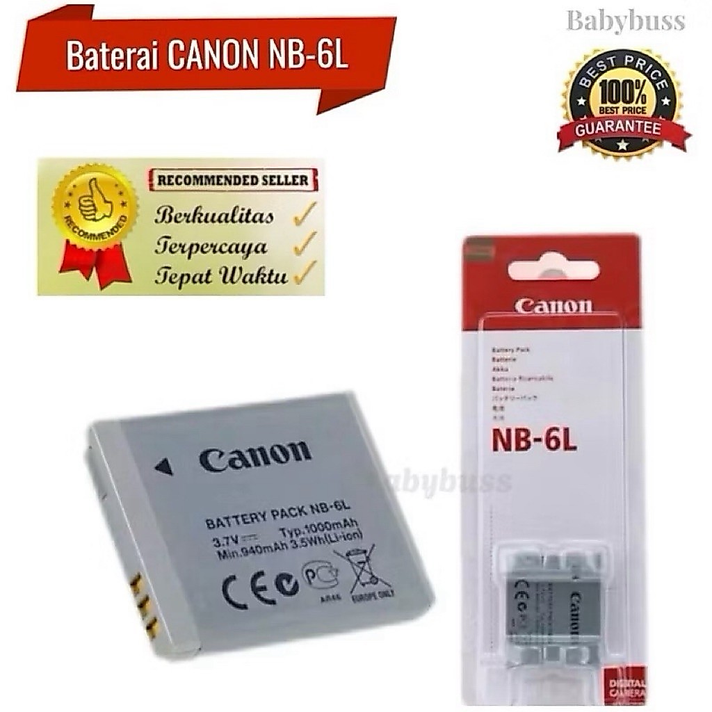 Battery Canon NB-6LH / Baterei for Powershot SX600 / SX610 / SX700 / SX530 / SX260 DLL / Baterai NB6