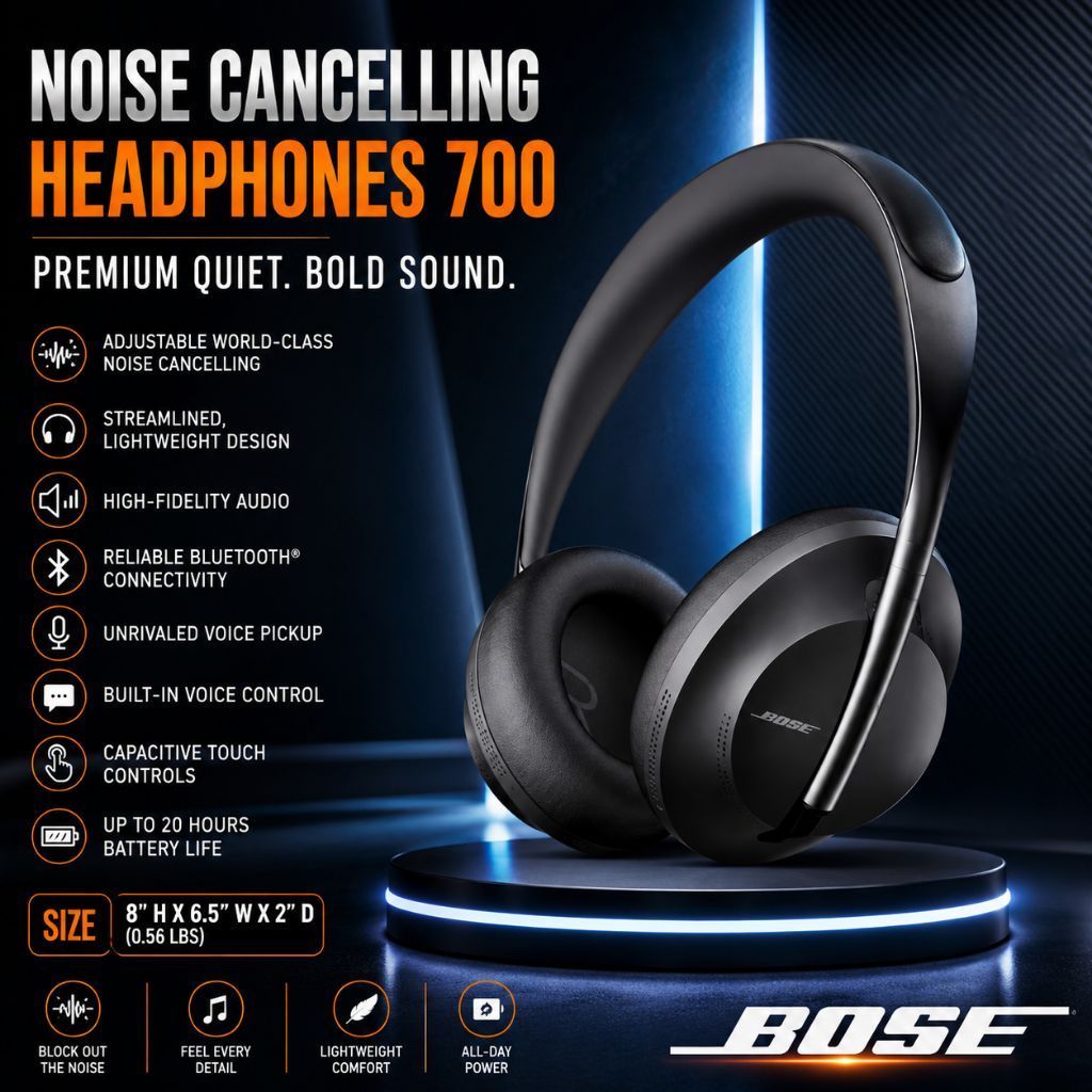 Bose Noise Cancelling Headphones 700 Quietcomfort Series