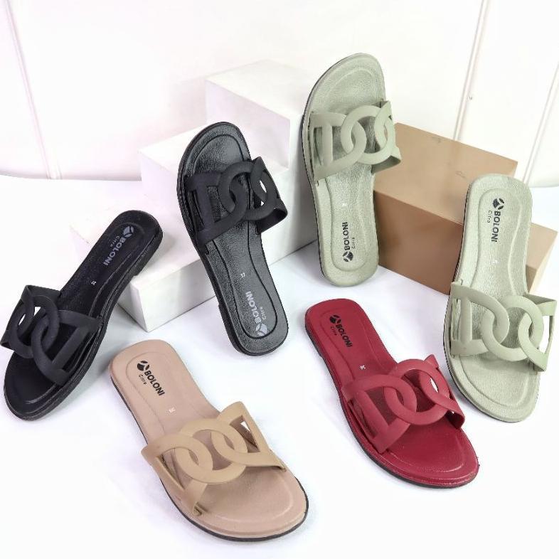 official (citra) sandal boloni slop wanita circle / sandal slip on boloni wanita