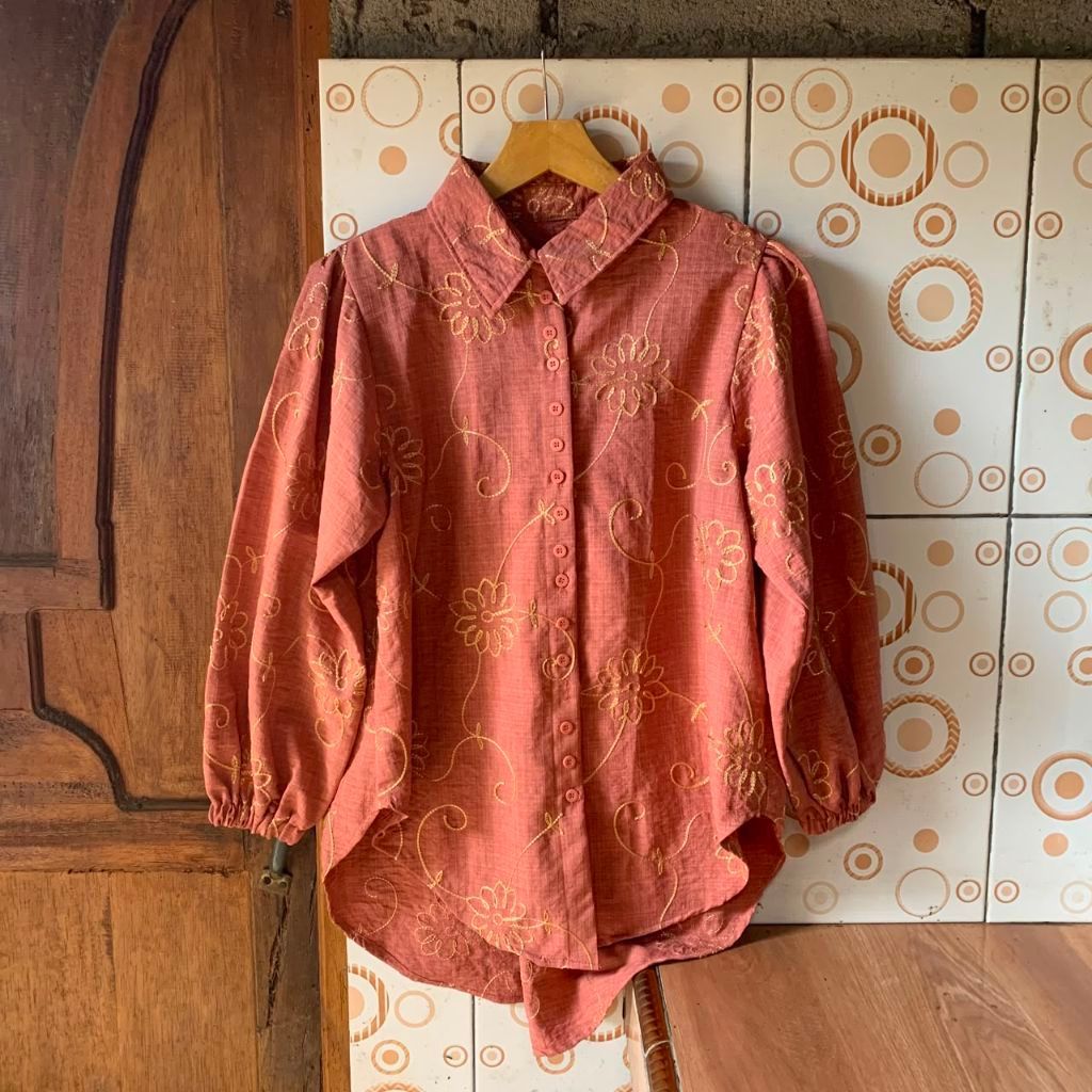 preloved blouse kemeja bordir sulam embroidery