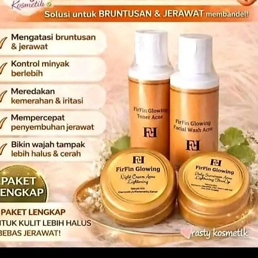 Firfin Glowing Paket Acne Kemasan Terbaru Ori Jerawat