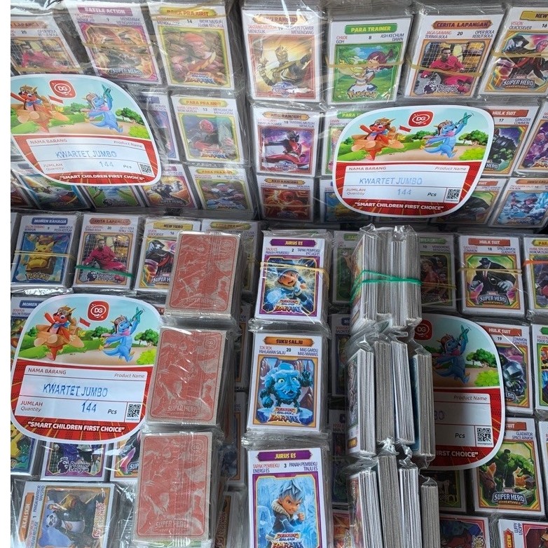 Mainan Kartu Kwartet Anak 12 Sachet - Gambar Karakter Sepak Bola, Anak Mix,boboiboy