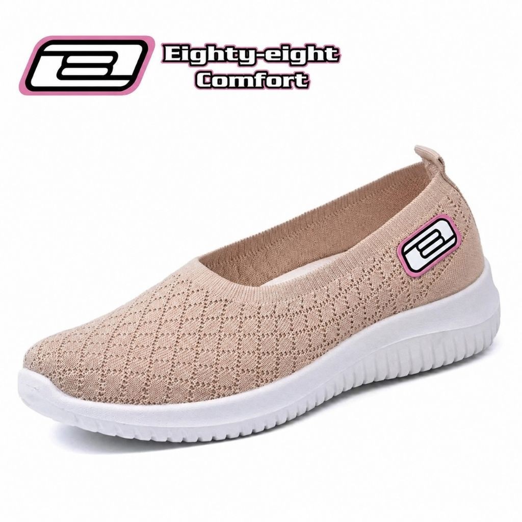EIGHTY EIGHT COMFORT , FlatShoes Rajut Wanita Korea Terbaru , Sepatu Kets Wanita Korea 2026 , SW59 M
