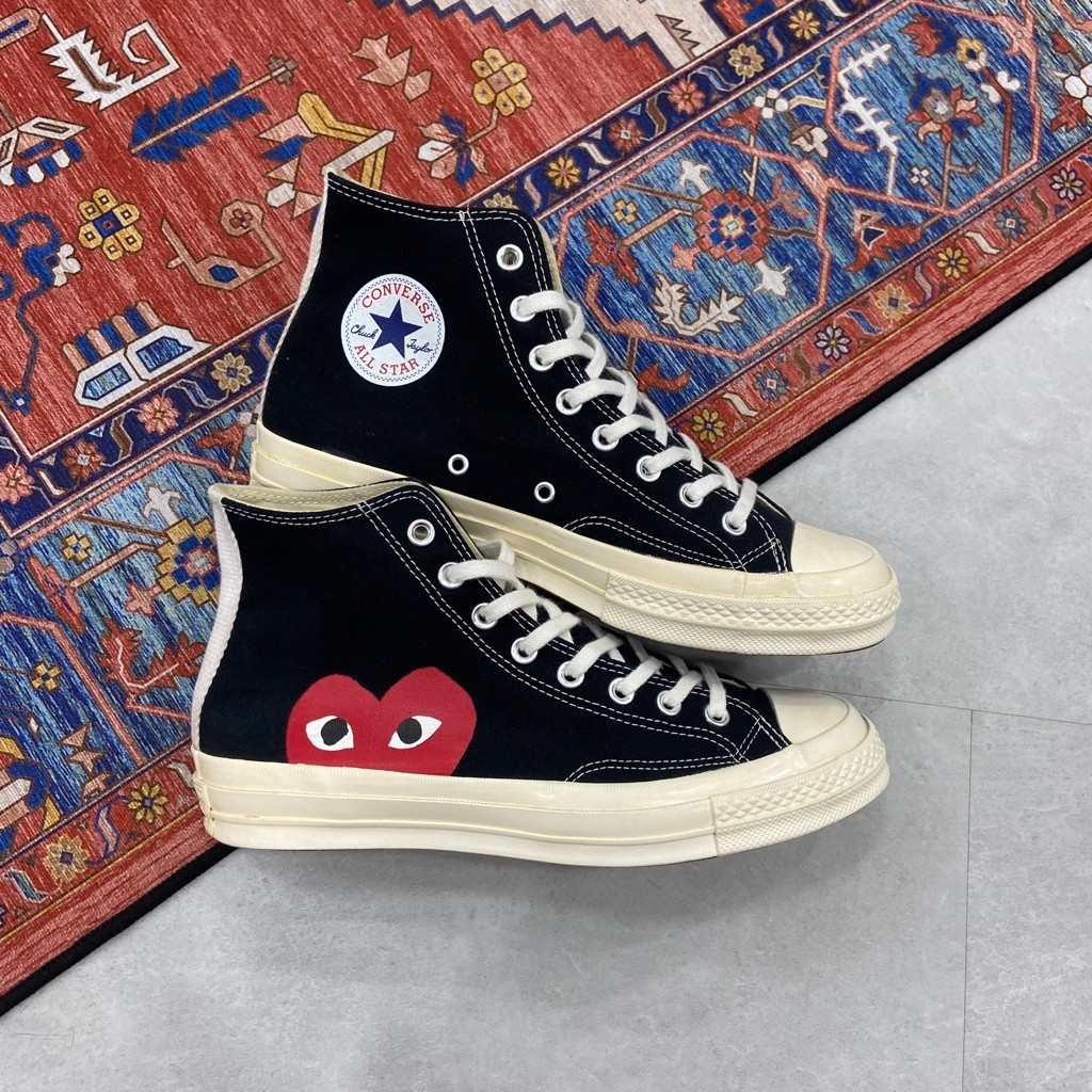 [Size 41.5] Comme des Garçons x Converse Chuck Taylor All Star Hi 'Play' Second Original