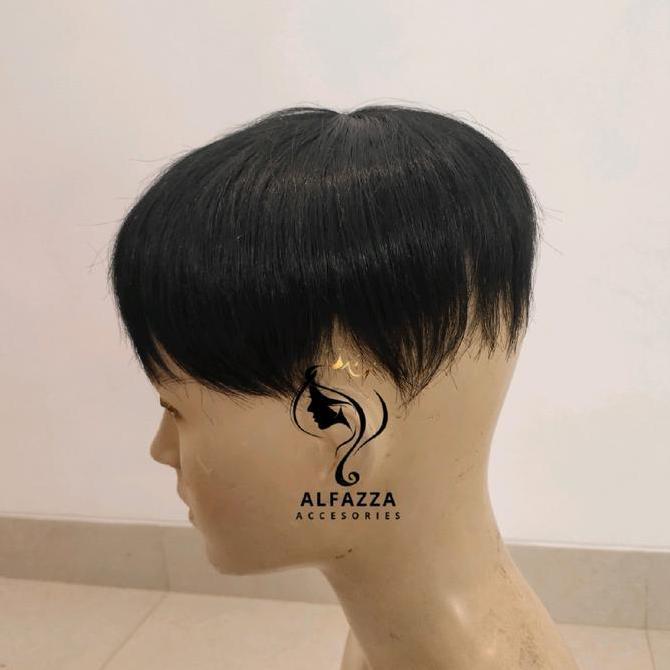 Hair toupee pria wig/ tambahan botak pria alfazza