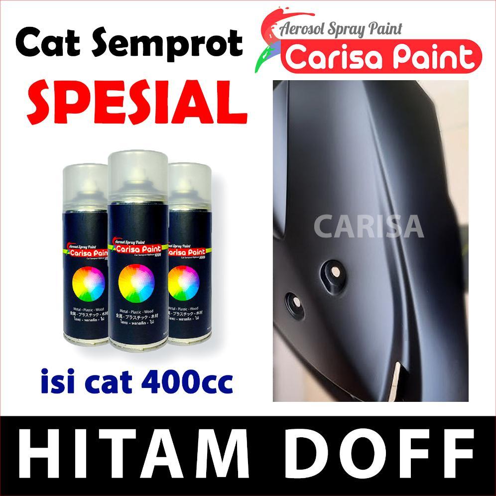 NEW Cat Semprot Black Doff Hitam Doff Matt Carisa Paint Cat Aerosol Candytone Candy Spesial Cat Duco