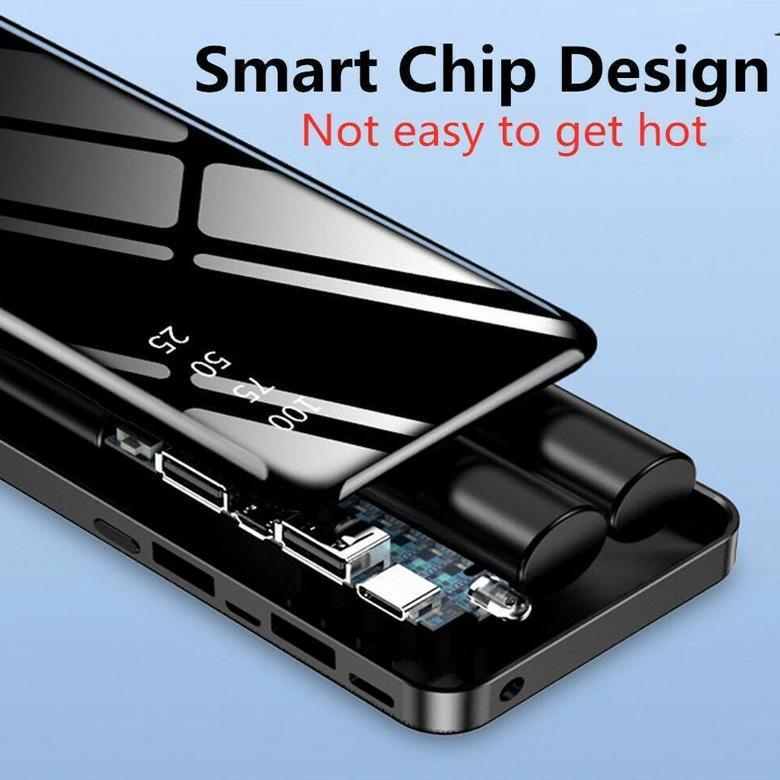 BESTPROMO Powerbank 50000 mah Digital Display Fast Charging Kapasitas Besar LED Light Robot Powerban