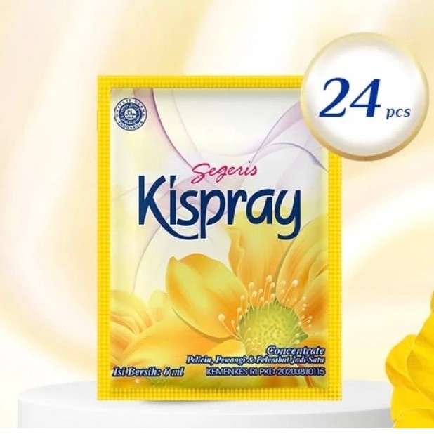 KISPRAY Gold 1 Renceng isi 24pcs – Pewangi & Pelembut Pakaian