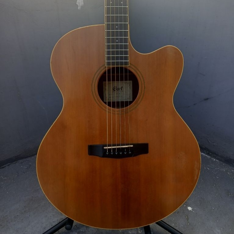 Gitar original cort cj1f ns top solid akustik elektrik