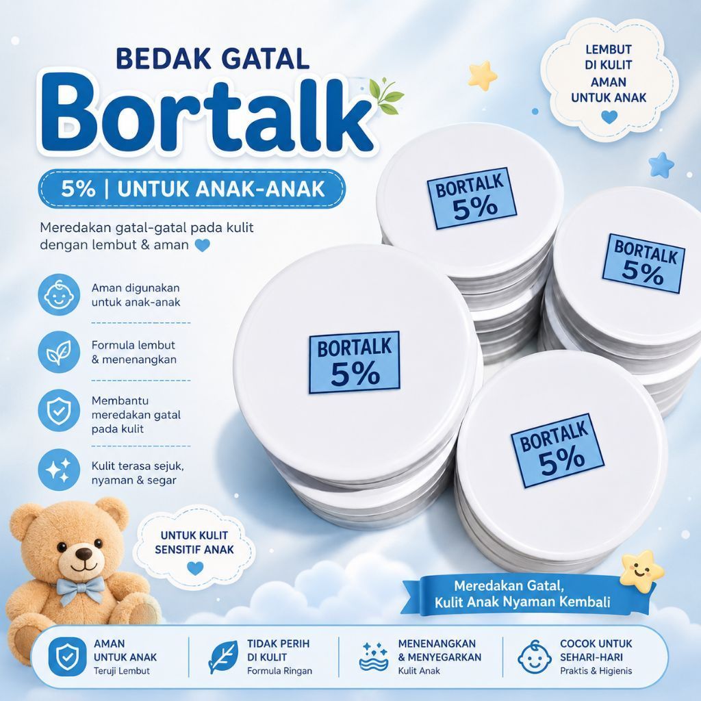 bedak gatal boortalk 5% untuk anak-anak