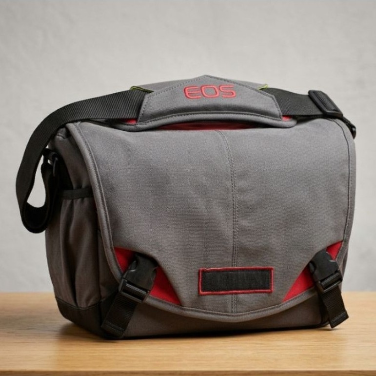 [PRELOVED] Tas Kamera Selempang Canon EOS x Crumpler (Grey Red)