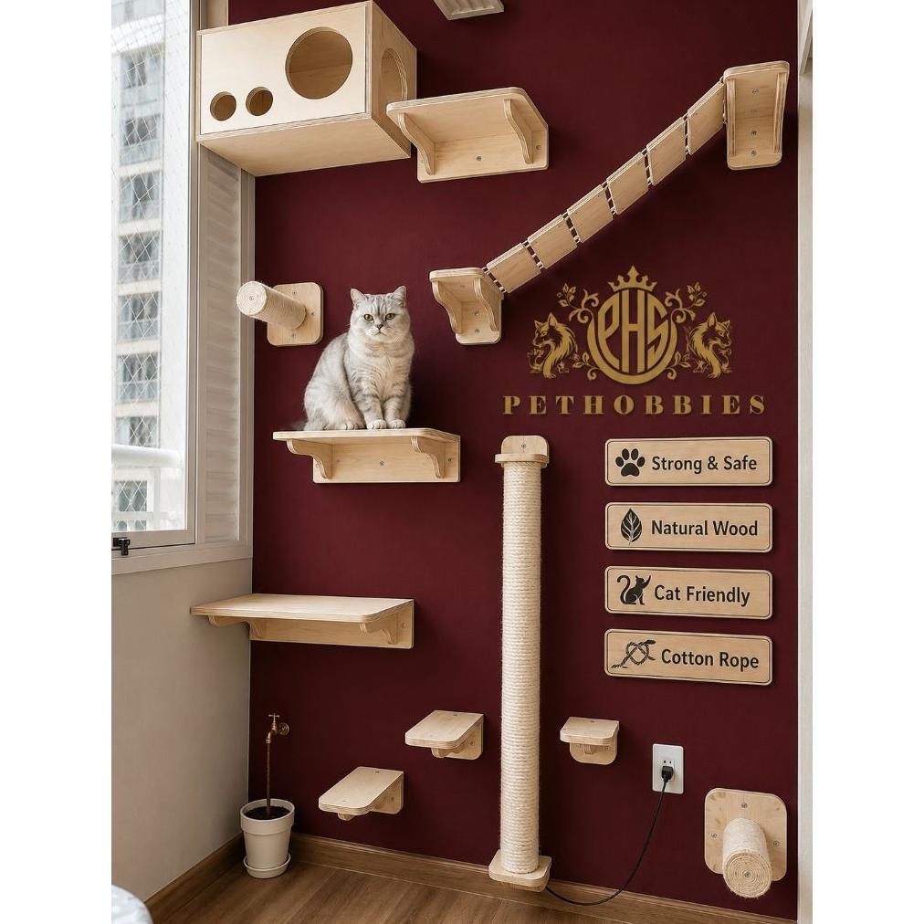 Mainan Kucing Playground Set Plywood Berkualitas