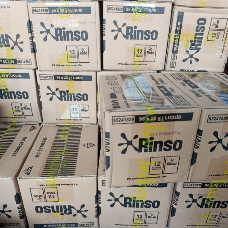 1 DUS RINSO CAIR 500 KEMASAN TERBARUNYA RINSO CAIR