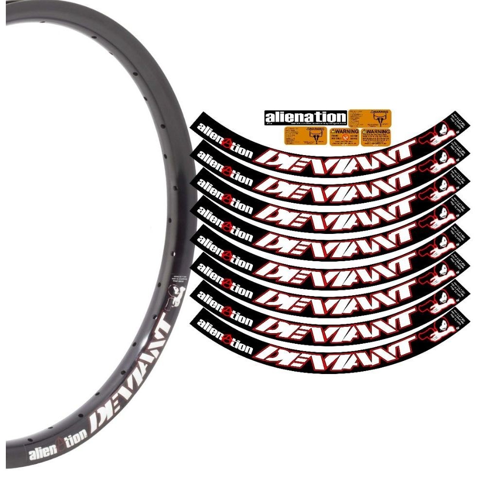 sticker decal rims velg sepeda BMX 20 inch alienationn deviant