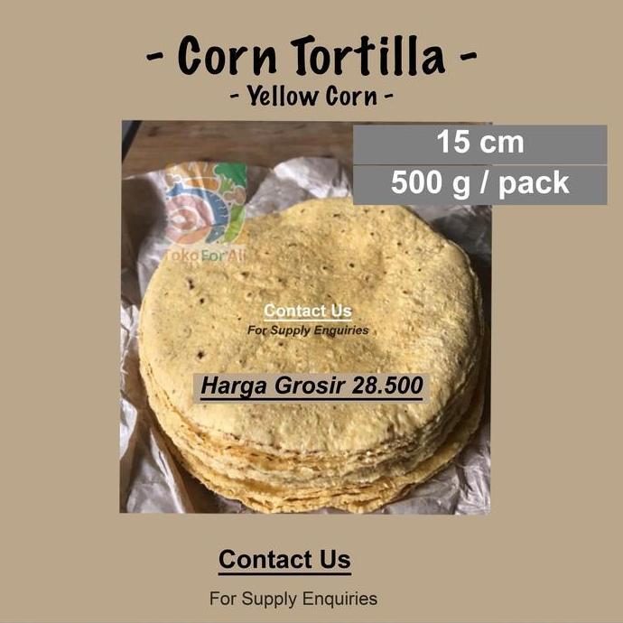 Po - Corn Tortilla Frozen (Kulit Nachos), Murah, 15Cm (+/- 20 Pcs)