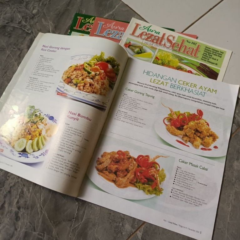 Bonus Sisipan resep dari Tabloid Aura Lezat Sehat-Di GB2 box