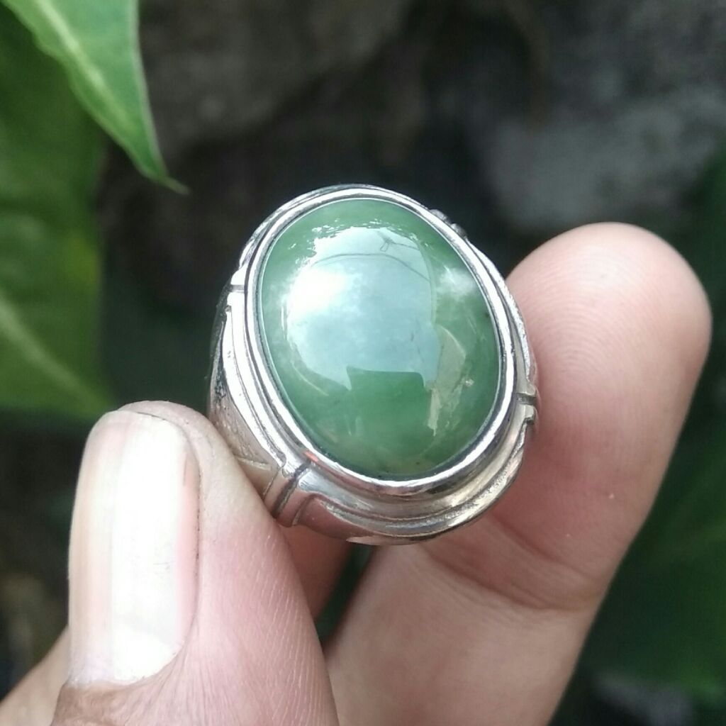 Cincin Batu Giok Nephrite Jade Aceh Asli