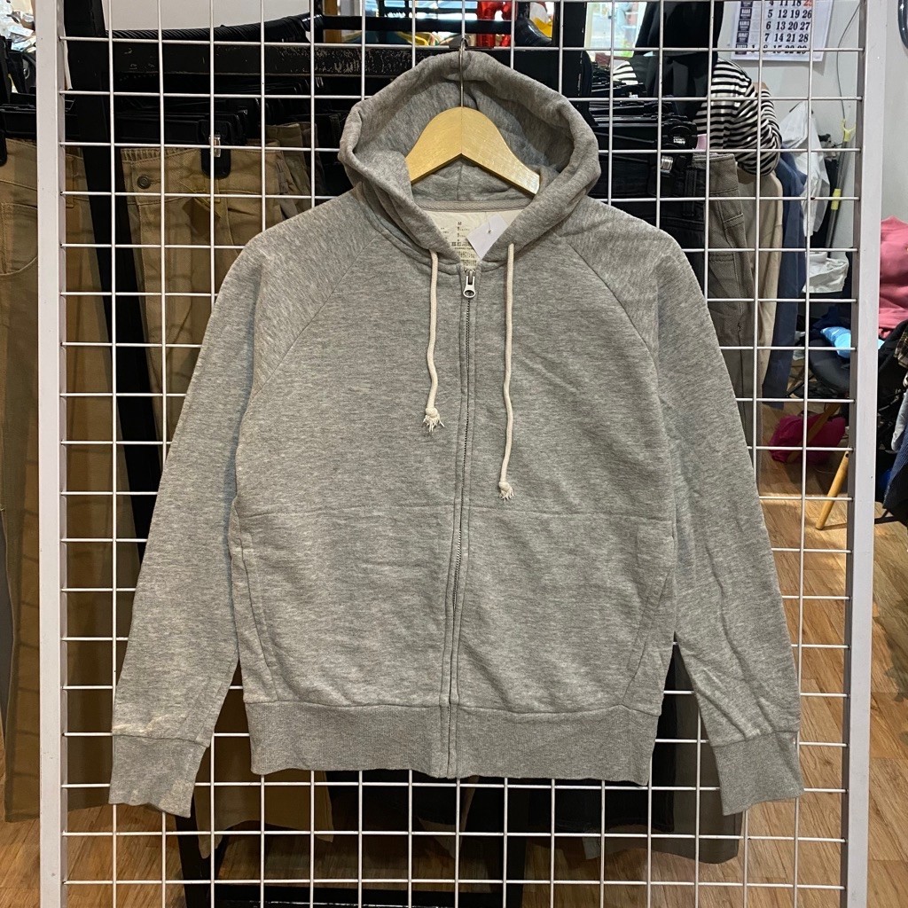 Muji Basic Misty Grey Zip Hoodie #Hd2713