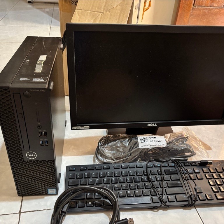 PC Dell OptiPlex 3060 i5 Gen 8 + Monitor Dell + Keyboard – Siap Pakai