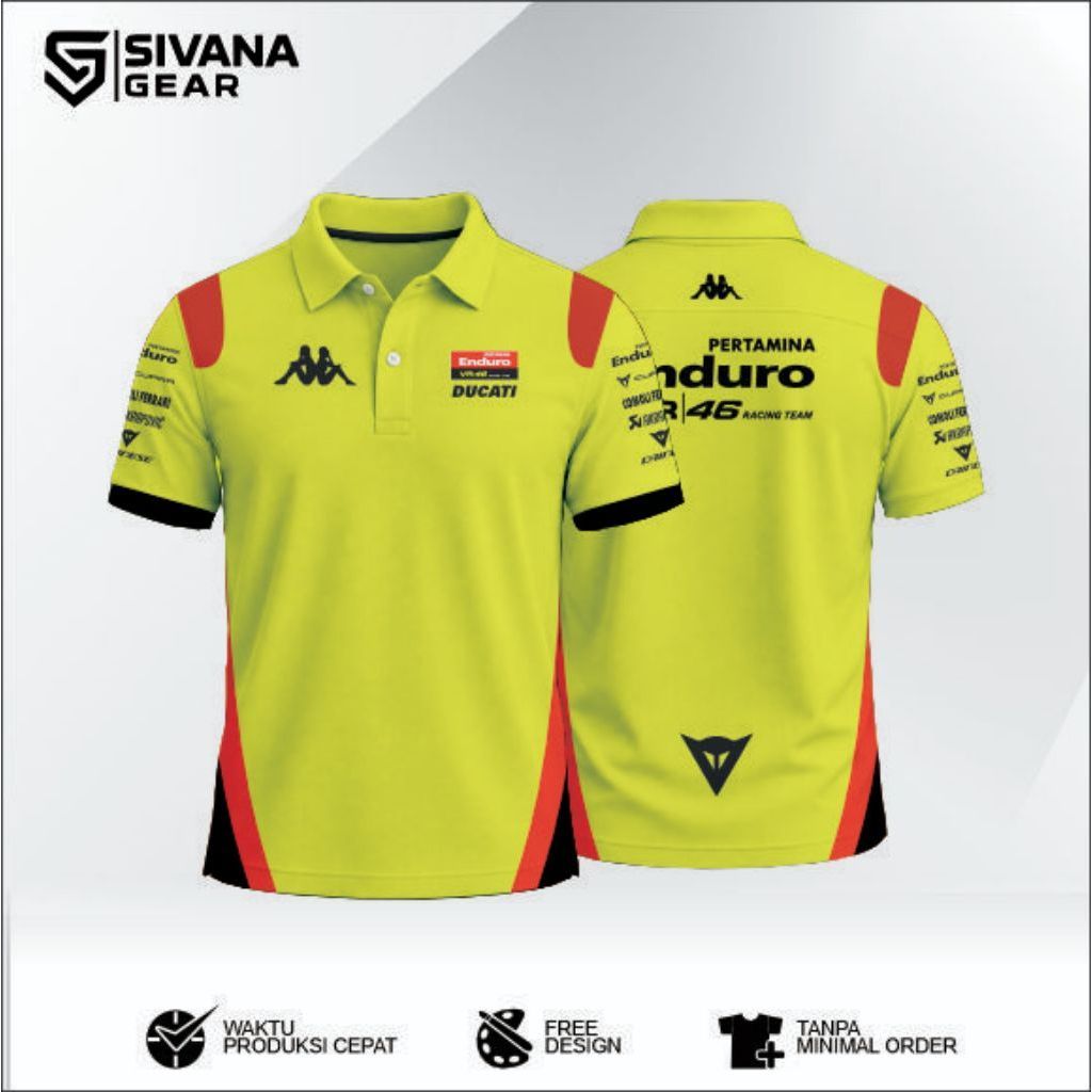 Jersey Enduro Vr46 Premium Quality Kerah polo