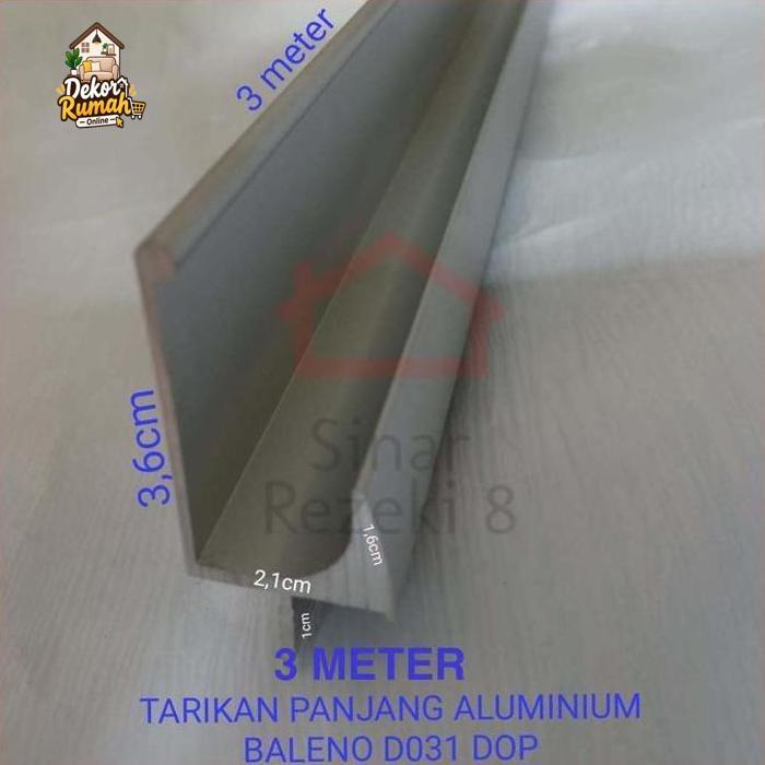 Tarikan Panjang Aluminium Silver / Profil Lis Frame Handle Kitchen Set