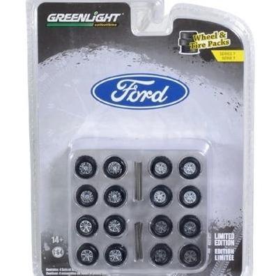 16170-C - GREENLIGHT 1/64 WHEEL & TIRE PACKS 7 FORD SMETOY