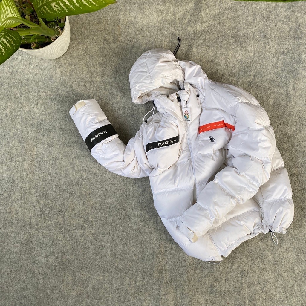 winter puffer jacket le coq sportif  duratherm white super cakep banget goose down  bulu angsa gorpc