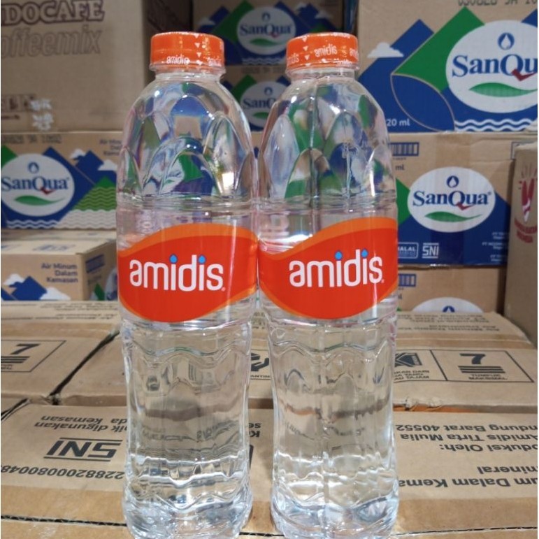 Amidis 600ml isi 24botol / air minum mineral botol amidis / air amidis tanggung botol 600ml