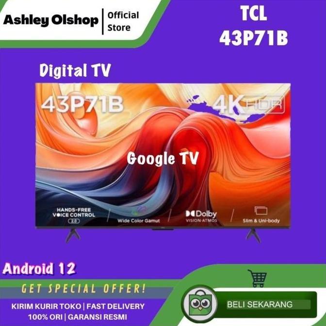 Google Tv Tcl 43Inch Tcl 43P71B 4K Hdr 10+ Dolby Audio Tcl 43P71