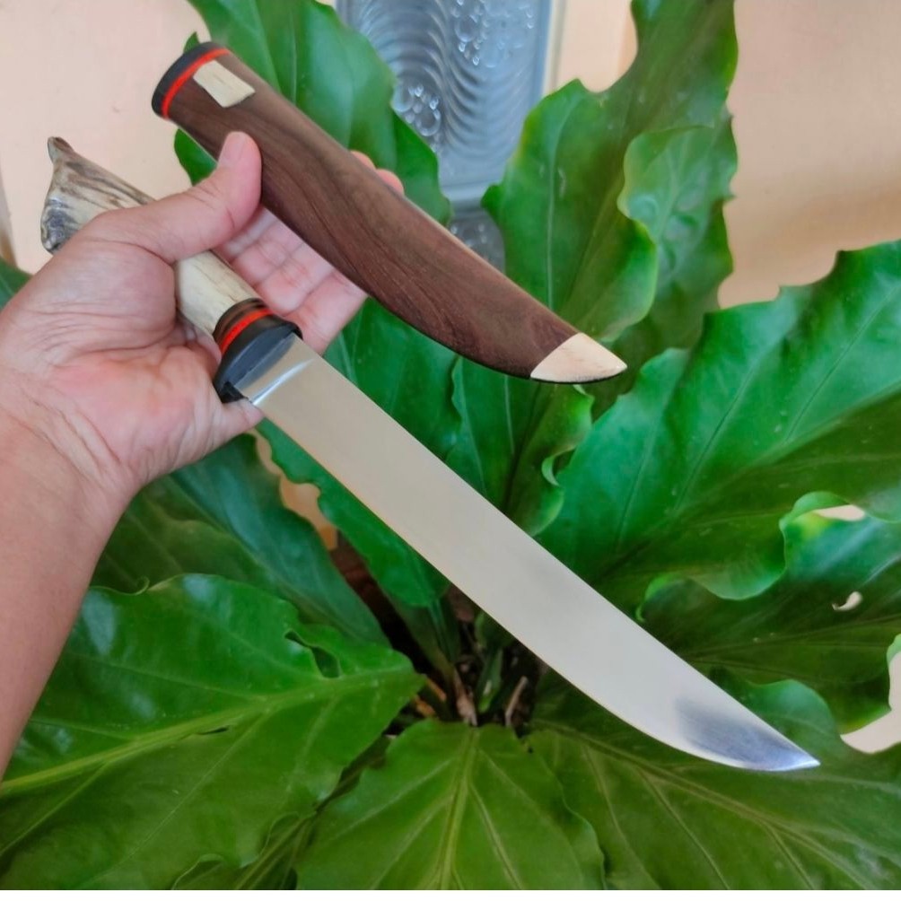 DC53 Handmade Slaughter knife, Pisau sembelihan 20 cm dengan  Baja DC53 eq. Sleipner atau A88 yang s